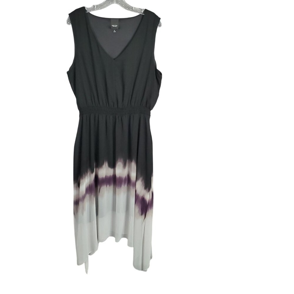 Simply Vera Wang Size XL Dress Blouson Ombre A Line Sharkbite Hem Pullover - Picture 2 of 11